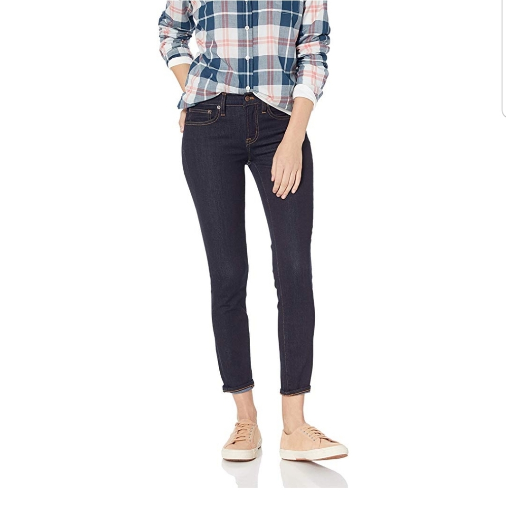 J. Crew dark wash Mercantile mid rise skinny jeans